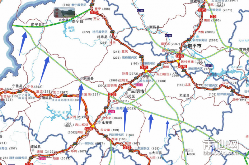 湄渝高速已改名为莆炎高速,三明到明溪段基本建成